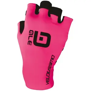 Ale Gants Alé Velocissimo Crono courts noir rose - L pas cher