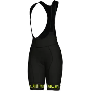 Cuissard court femme ale strada noir jaune fluo pas cher