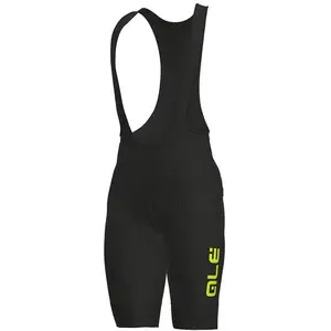 Ale Cuissard court thermique Alé Winter noir jaune fluor - XXL pas cher