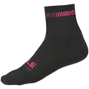 Ale Alé - Logo Q-Skin Socks - Chaussettes de cyclisme taille 40-43 - M, noir