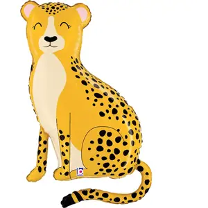 Comparateur de prix : Non communiqué ballon aluminium guépard animal jungle 102cm jaune - grabo 25206-p