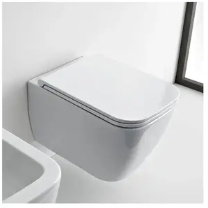 Scarabeo Teorema 2.0 Cuvette suspendue avec Clean Flush, 5126CLBK, pas cher