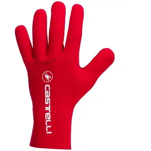 Gants Castelli Diluvio C longs rouge - L-XL pas cher