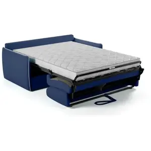 Comparateur de prix : Canapé convertible express - AGATHE - Tissu Bleu - Liseré Gris - 175 x...