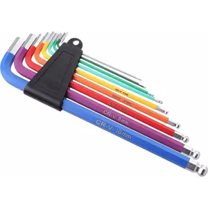 Bonin Set de 9 Clés Allen Arc-en-Ciel 1.5-10mm pour Identification FacileVendu parbikeinn