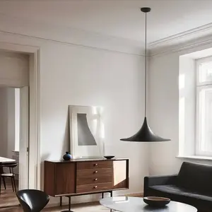 Linea Light Suspension Morgana, noir/nickel, métal, Ø 48 cm, E27Vendu parluminaire