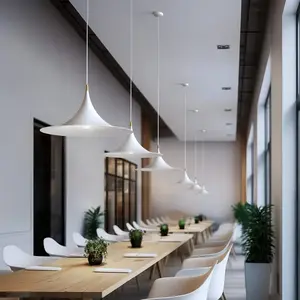 Linea Light Suspension Morgana, blanc/nickel, métal, Ø 48 cm, E27Vendu parluminaire