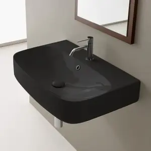 Scarabeo Moon Lavabo mural, 550835BK,
