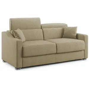 Divani.store Divani Amber Canapé lit convertible - Camel pas cher