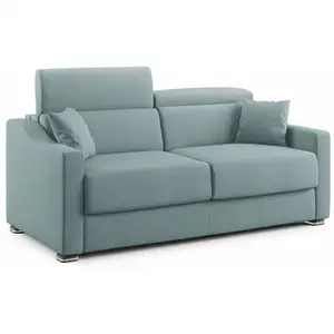 Divani.store Amber Canapé lit convertible en tissu détachable T05 191 cm (mat. 140x197) bleu pastel pas cher