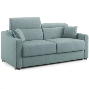 Comparateur de prix : Divani.store Amber Canapé lit convertible T05 211 cm - Bleu pastel
