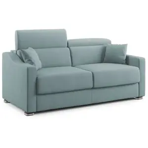Divani.store Amber Canapé lit convertible - Bleu pastel