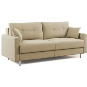 Divani.store Megan Canapé convertible - Beige pas cher