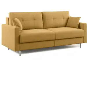 Divani.store Megan Canapé convertible T11 - Jaune pas cher