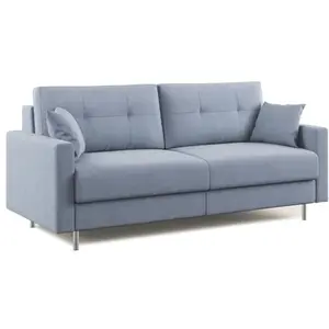Divani.store Megan - Canapé convertible 188 cm Bleu Pastel pas cher
