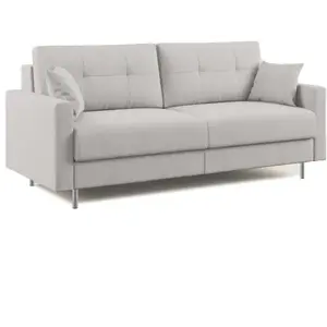 Divani.store Megan Canapé convertible - Gris clair