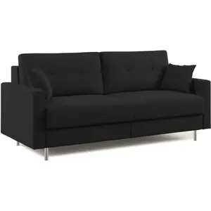Divani.store Megan Canapé convertible - Noir pas cher