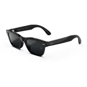 Meta - Lunettes Connectées  Ray-Ban Burbank Noir Brillant Gris pas cher