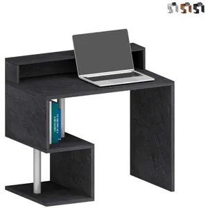 Produce Shop Bureau droit avec rehaussement L100 cm SANTA ardoise Taille unique pas cher