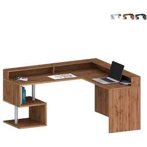 Web Furniture - Bureau d'angle moderne avec surélévation design pour l... pas cher