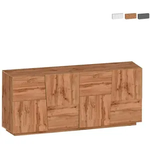 Buffet Moderne 4 Portes 200x44x86 Darill - Chêne pas cher