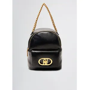 LIU JO Sac à dos de loisirs noir pour femme - Lapuffy ECS Backpack M Nero 294685 pas cher