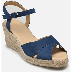 Geox Femme D Gelsa Low C Sandales compensées, Bleu Marine, 37 EU pas cher
