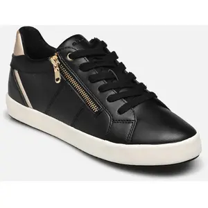 Comparateur de prix : Geox Femme D Blomiee E Basket, Black Lt Gold, 35 EU