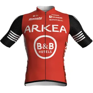Rosti Maillot Arkea B&B Hotels 2025 Officiel manches courtes rouge noir - M pas cher