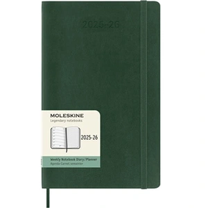 Agenda civil Moleskine 18 mois Semainier Grand Format Souple Vert pas cher