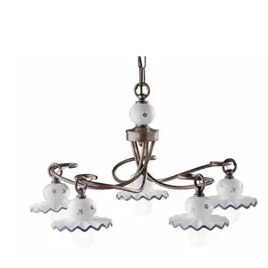 Comparateur de prix : FERROLUCE Classic roma C403-5-44, Plafonnier Suspension en Céramique,