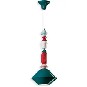 Ferroluce - deco' lariat C2511, Plafonnier Suspension en Céramique