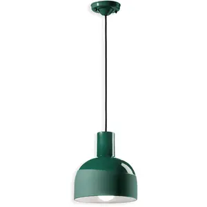 Suspension en céramique verte bouteille 22,5x26,5cm Caxixi - Ferroluce