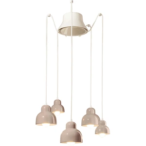 Ferroluce Suspension Berimbau 5 Lumières Decò En Céramique C2605 Gris Sable pas cher