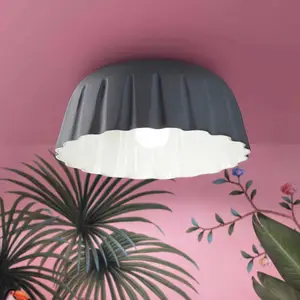 Comparateur de prix : Ferroluce Plafonnier Madame Gres Céramique hauteur 17 cm, gris