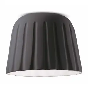 Comparateur de prix : Ferroluce Plafonnier Madame Gres céramique 29 cm anthracite