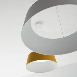 Suspension LED Stilnovo Oxygen, jaune, Ø 56 cm pas cher