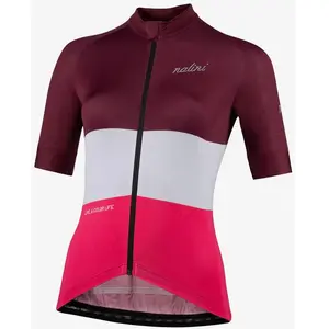 Maillot Nalini San Francisco Lady manche courte rouge blanc femme - S pas cher