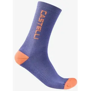 Chaussettes Thermiques Castelli Sweetspot 20 violet orange - L-XL pas cher