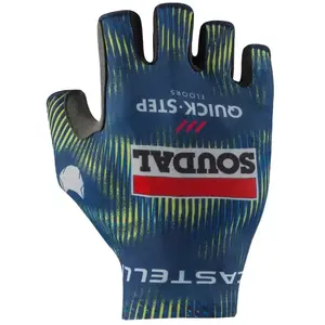 Castelli Gants Soudal Quick-Step 2026 Compétition Sans Rembourrage bleu lime - XS pas cher
