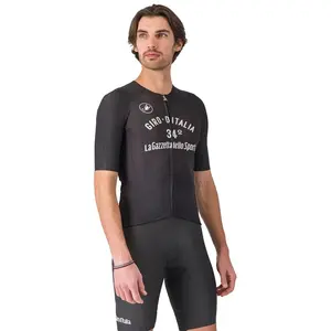 Castelli Maillot noir Giro d'Italia 2025 Vintage manches courtes noir - L pas cher