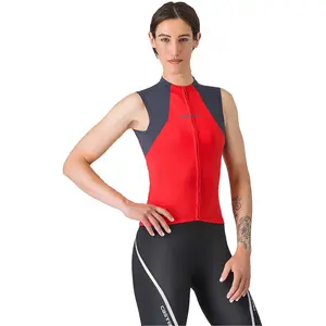 Comparateur de prix : Débardeur Castelli Sole sans manches rouge hibiscus femme - M
