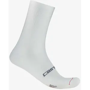 Castelli - Espresso 18 Sock - Chaussettes vélo White - S/M pas cher