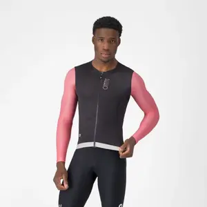 Maillot Castelli Corretto manches longues noir rose - M