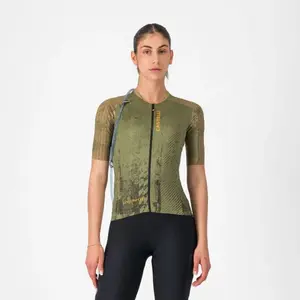 Castelli - Unlimited Pro 2 Jersey - Maillot vélo femme Forest Green / Elmwood / Vivid Ora - S
