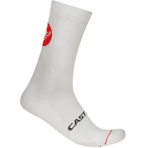 Chaussettes Castelli Entrata 18 blanc - XXL pas cher