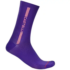 Chaussettes Castelli Linea Logo 15 violet - XXL pas cher