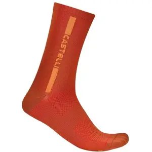 Chaussettes Castelli Linea Logo 15 orange intense - XXL pas cher