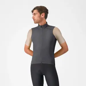 Gilet coupe-vent Castelli Espresso 2 gris fumée - XXL pas cher