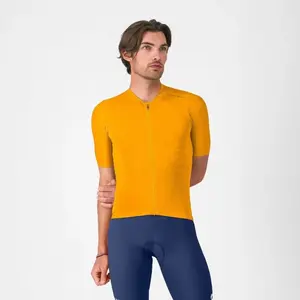 Maillot Castelli Espresso 2 manches courtes orange vif - S pas cher